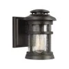 Newport 1-Light Antique Bronze Outdoor 9 in. Wall Lantern Sconce by Feiss