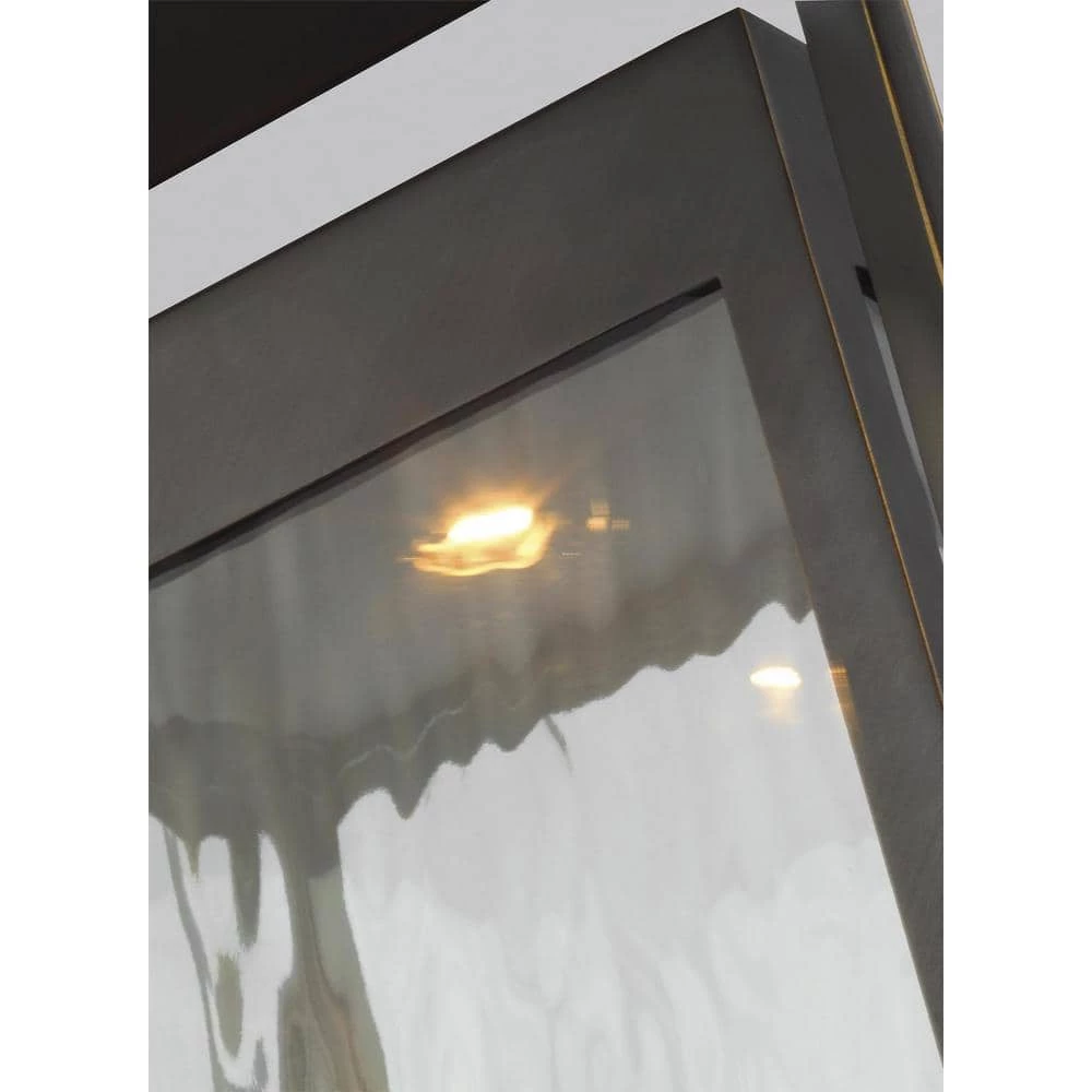 Urbandale 1-Light Outdoor Antique Bronze Integrated LED Lamp Post Light by Feiss - Image 3