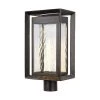 Urbandale 1-Light Outdoor Antique Bronze Integrated LED Lamp Post Light by Feiss
