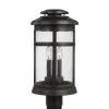Newport 3-Light Outdoor Antique Bronze Lamp Post Light by Feiss