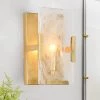 1-Light Antique Gold Foil Wall Sconce, Cloud-Like Glass Wall Light, Modern Bath Vanity Light for Mirrors, Wall Art by Zevni