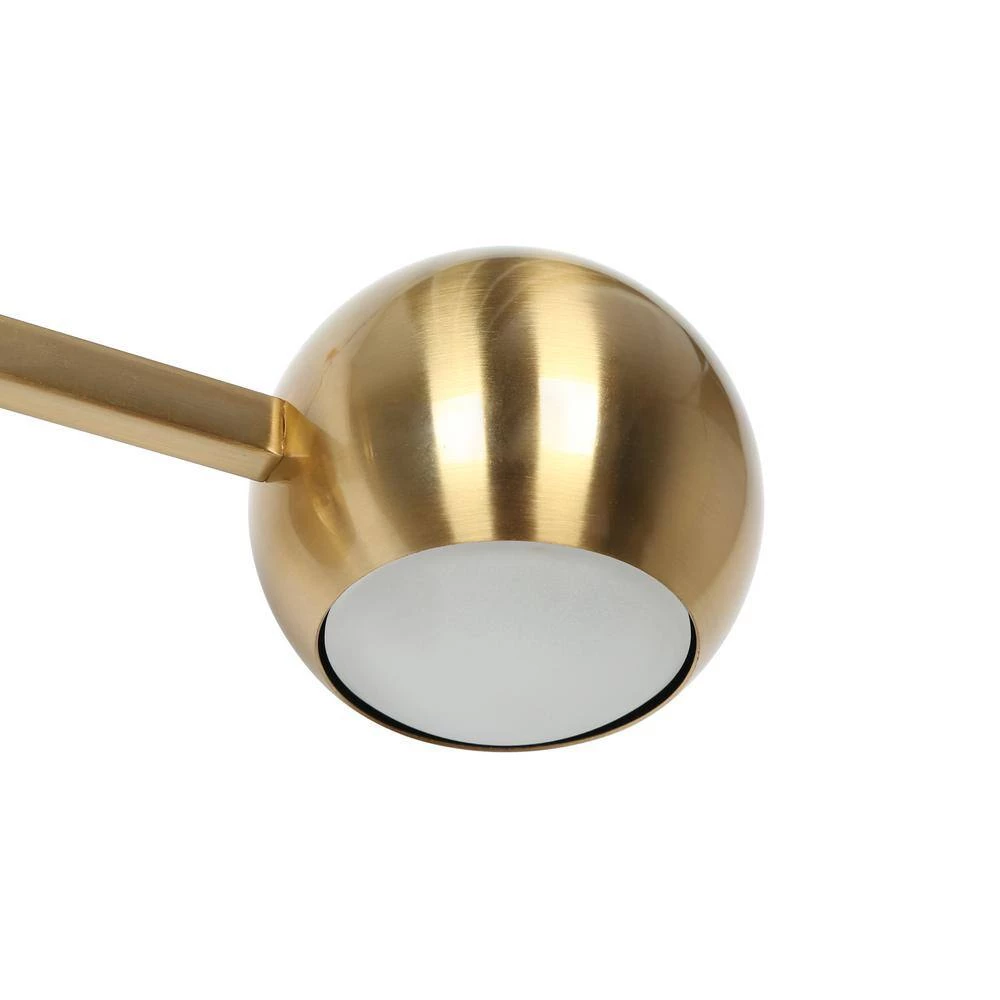 29 in. 4-Light Modern Brass Integrated LED Bathroom Vanity Light, Transitional Globe Bath light, Powder Room Wall Sconce by Zevni - Image 5