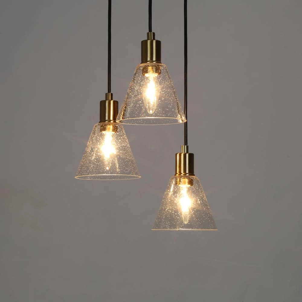 12.5 in. Brass-Plated Modern Semi-Flush Mount Light, Transitional Black Ceiling Light for the Hallway, Entryway by Zevni - Image 2