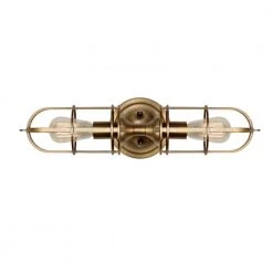 Urban Renewal 2-Light Dark Antique Brass Vanity Light by Feiss