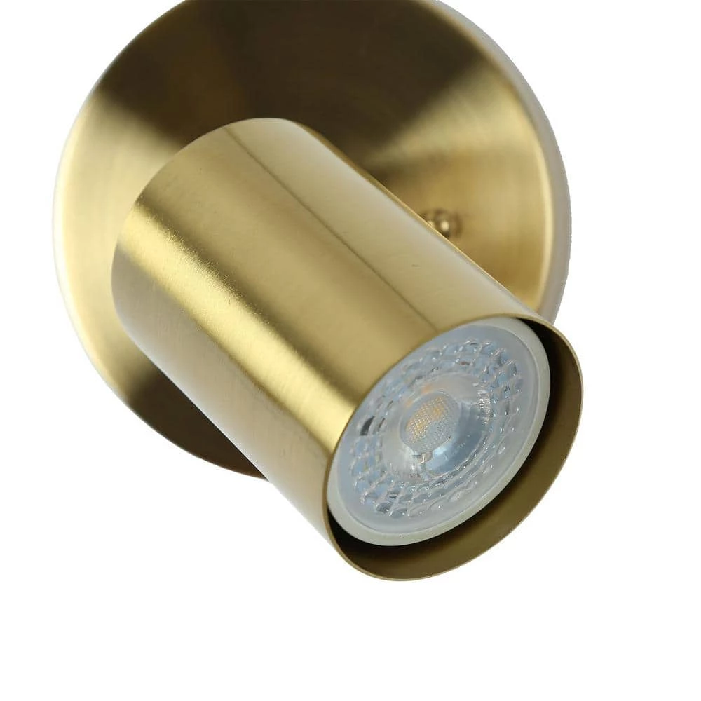 1-Light Brass Adjustable Modern Gold Indoor Wall Sconce, Wall Light with Metal Shade for Hallway Bedroom Entryway by Zevni - Image 4
