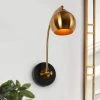 Adjustable 1-Light Brass Wall Sconce Lighting, Modern Black Wall Light, Farmhouse Light Fixtures for Bedroom, Hallway by Zevni