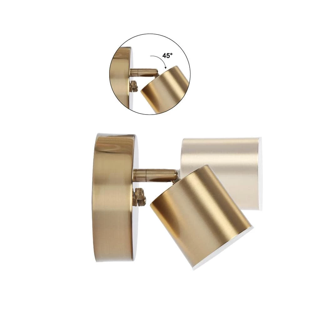 4.7 in. 1-Light Transitional Integrated LED Acrylic Wall Sconce Lighting, DIY Modern Brass-Plated Wall Light Fixture by Zevni - Image 6