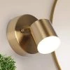 4.7 in. 1-Light Transitional Integrated LED Acrylic Wall Sconce Lighting, DIY Modern Brass-Plated Wall Light Fixture by Zevni