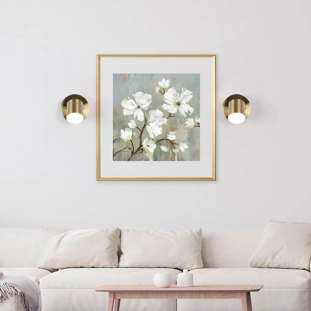 4.7 in. 1-Light Transitional Integrated LED Acrylic Wall Sconce Lighting, DIY Modern Brass-Plated Wall Light Fixture by Zevni - Image 2