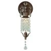 Maison De Ville 5 in. W x 14 in. H 1-Light British Bronze French Country Sconce with Crystal and Bead Accents by Feiss