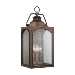 Randhurst 3-Light Copper Oxide Outdoor Wall Lantern Sconce by Feiss