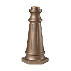 Corinthian Bronze Die-Cast Aluminum Outdoor Post Base by Feiss