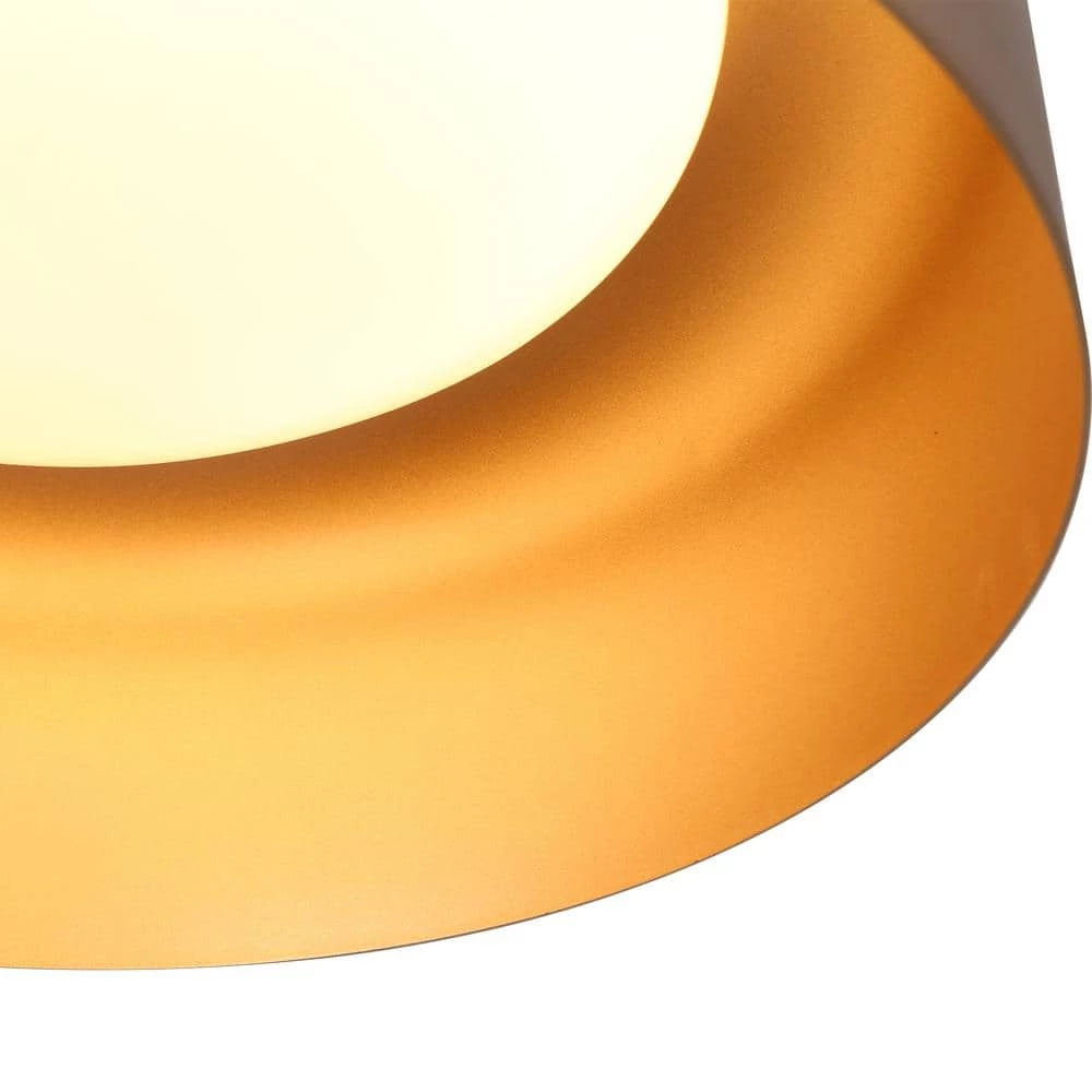 14 in. Dark Gold Integrated LED Flush Mount Lighting, Aluminum Round Ceiling Light, Modern Light Fixture for Hallways by Zevni - Image 6