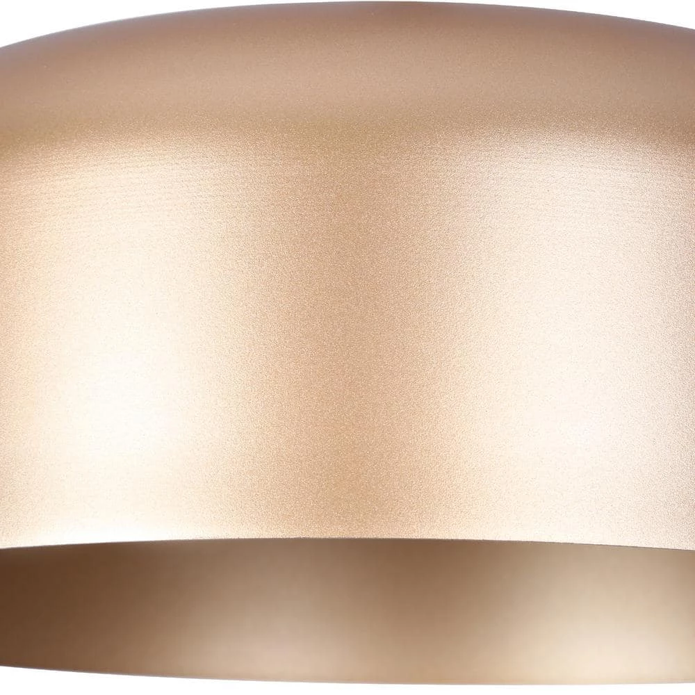 14 in. Dark Gold Integrated LED Flush Mount Lighting, Aluminum Round Ceiling Light, Modern Light Fixture for Hallways by Zevni - Image 5