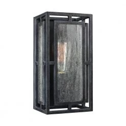 Prairielands 1-Light Dark Weathered Zinc Vanity Light by Feiss