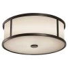 Dakota 3-Light Espresso Outdoor 4.875 in. Ceiling Fixture by Feiss