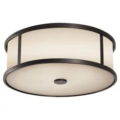 Dakota 3-Light Espresso Outdoor 4.875 in. Ceiling Fixture by Feiss