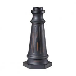Espresso Fluted Die-Cast Aluminum Outdoor Post Base by Feiss