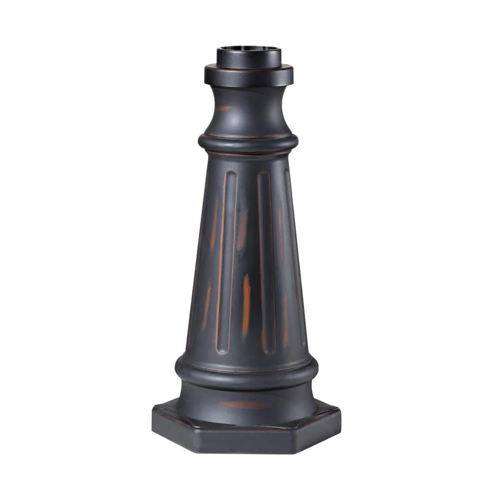 Espresso Fluted Die-Cast Aluminum Outdoor Post Base by Feiss