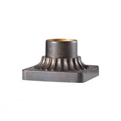 3 in. Grecian Bronze Outdoor Die-Cast Aluminum Pier Mount Base by Feiss