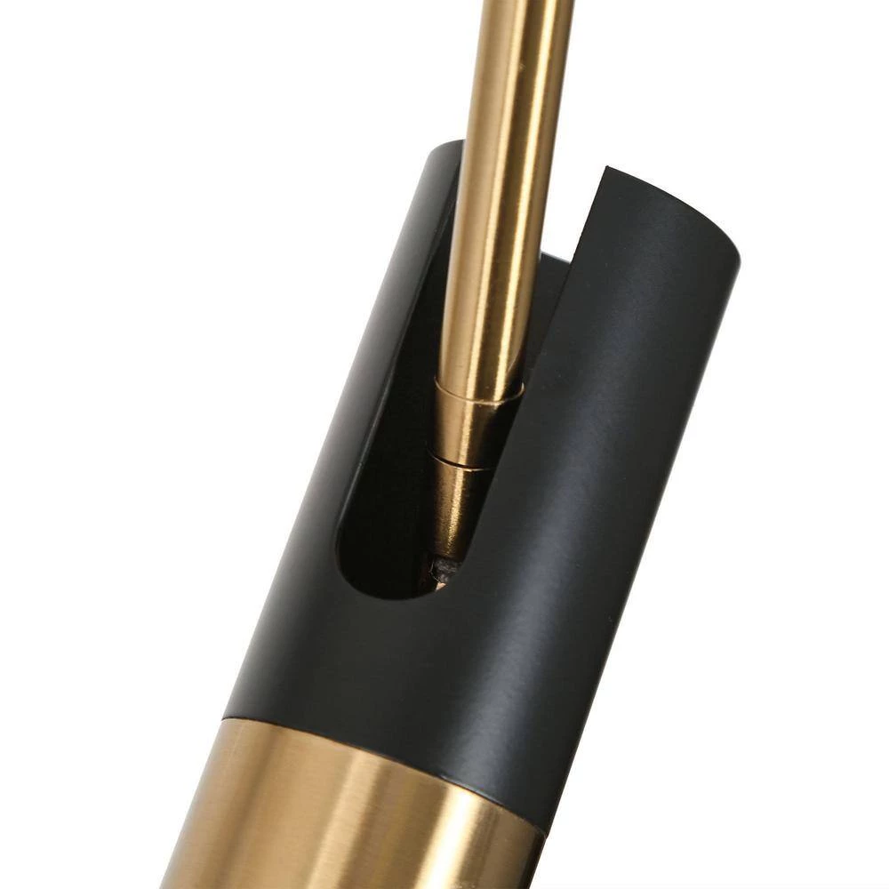 Lulier 5-Watt Integrated LED Hanging Pendant Light, Modern Matte Black and Brass Plated Light Fixture by Zevni - Image 5