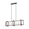 Finnegan 7-Light New World Bronze Hanging Chandelier by Feiss