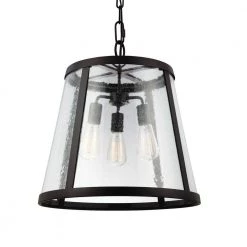 Harrow 3-Light Oil Rubbed Bronze Pendant by Feiss