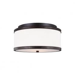 Marteau 2-Light Oil Rubbed Bronze Flush Mount by Feiss
