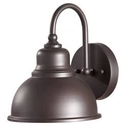 Darby 1-Light Oil-Rubbed Bronze Outdoor 9.25 in. Wall Lantern Sconce by Feiss