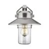 Boynton 1-Light Painted Brushed Steel Finish Outdoor 10.75 in. Wall Lantern Sconce by Feiss
