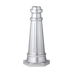 Painted Brushed Steel Outdoor Die-Cast Aluminum Post Base by Feiss