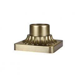 3 in. Painted Distressed Brass Outdoor Die-Cast Aluminum Pier Mount Base by Feiss