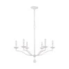 Annie 6-Light Plaster White Traditional Rustic Hanging Candlestick Chandelier by Feiss