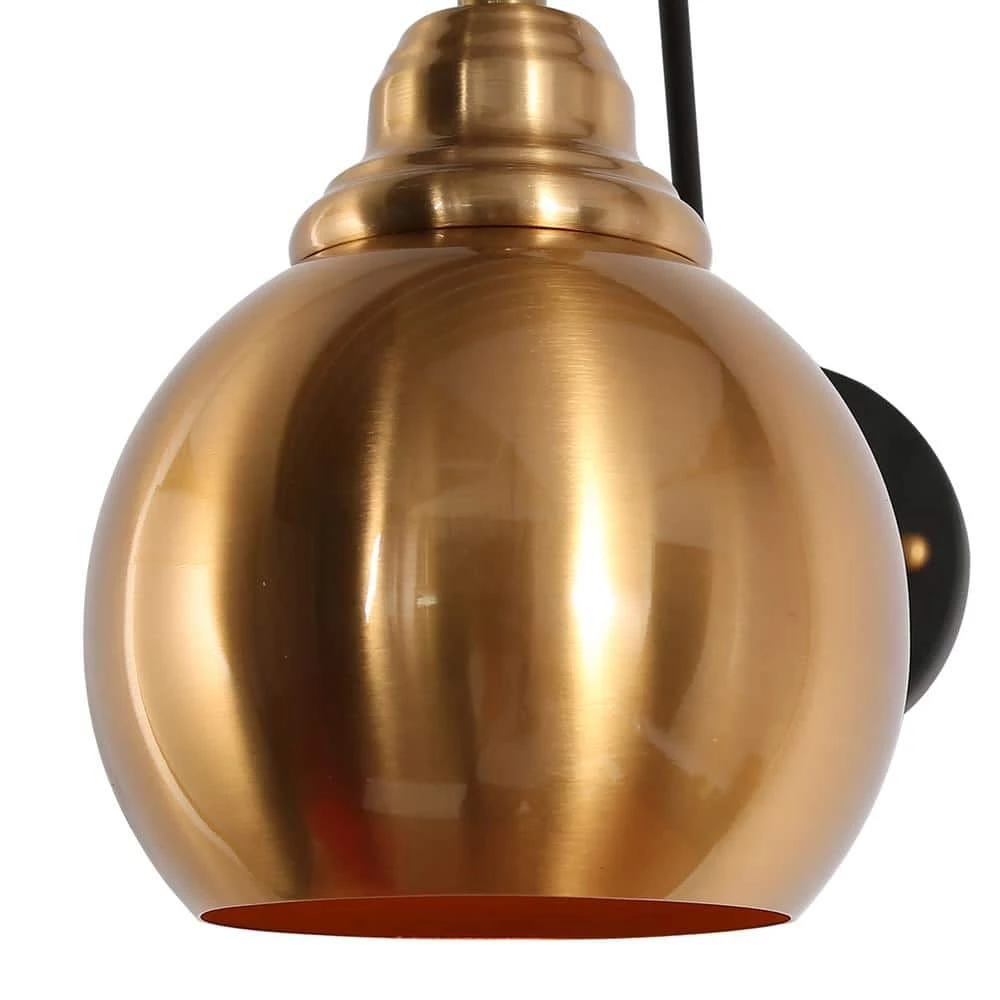 Plug-In/Hardwire Swing Arm Wall Light, 1-Light Modern Polished Brass Wall Sconce, Industrial Black Wall Sconce Lighting by Zevni - Image 6