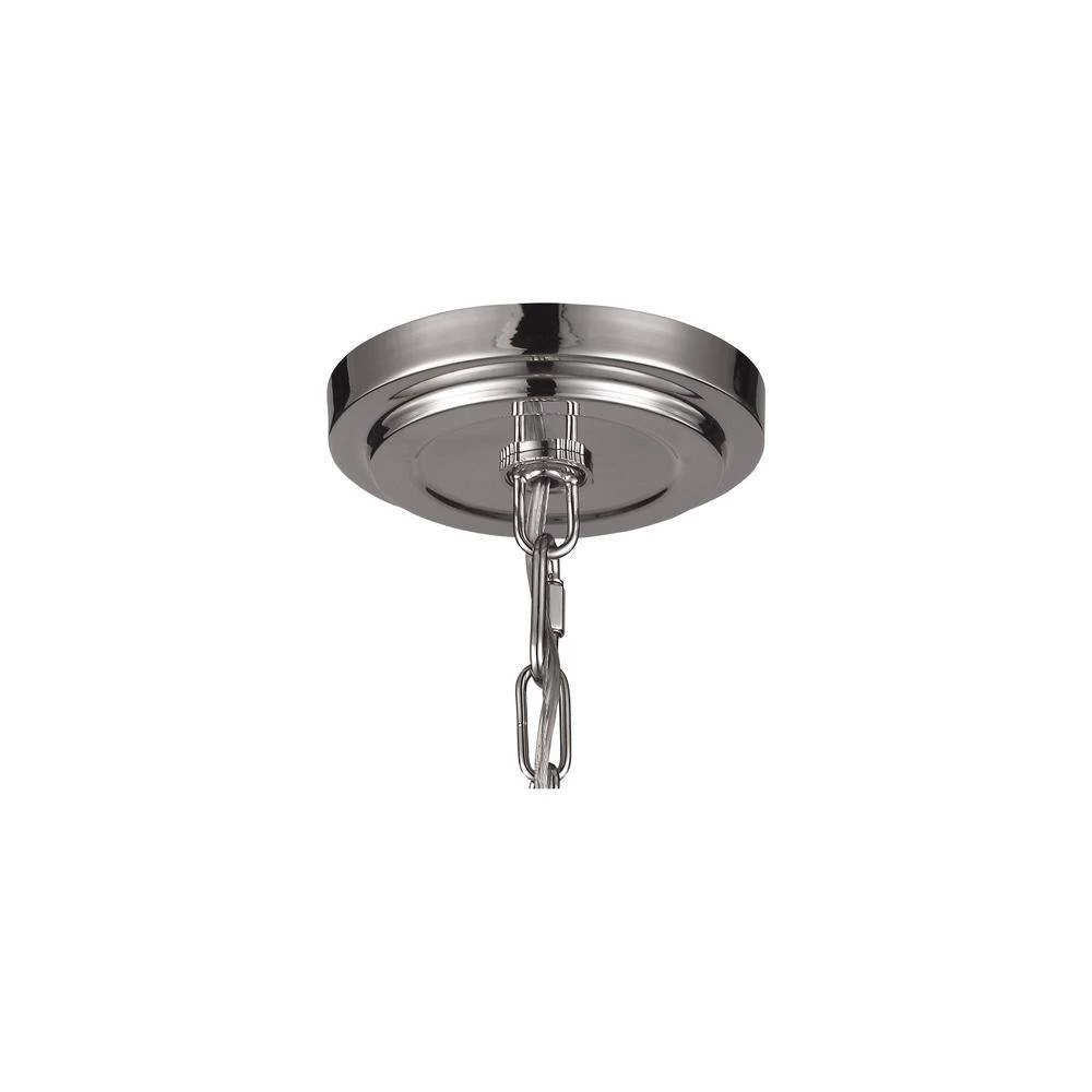 Tabby 1-Light Polished Nickel Mini Pendant by Feiss - Image 3
