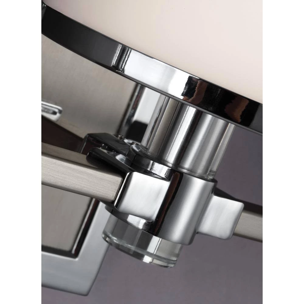 Prospect Park 3-Light Satin Nickel/Chrome Wall Bath Light by Feiss - Image 3