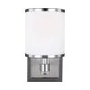 Prospect Park 1-Light Satin Nickel/Chrome Wall Bath Light by Feiss