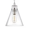 Frontage 1-Light Satin Nickel Pendant by Feiss