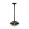 Lennex 1-Light Slated Grey Metal Mini-Pendant by Feiss