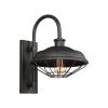Lennex 1-Light Slated Grey Metal Outdoor 17.25 in. Wall Lantern Sconce by Feiss