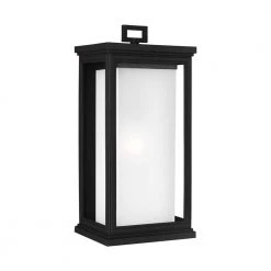 Roscoe Large 1-Light Outdoor Textured Black Post Lantern by Feiss