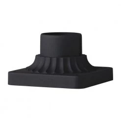 3 in. Textured Black Outdoor Die-Cast Aluminum Pier Mount Base by Feiss