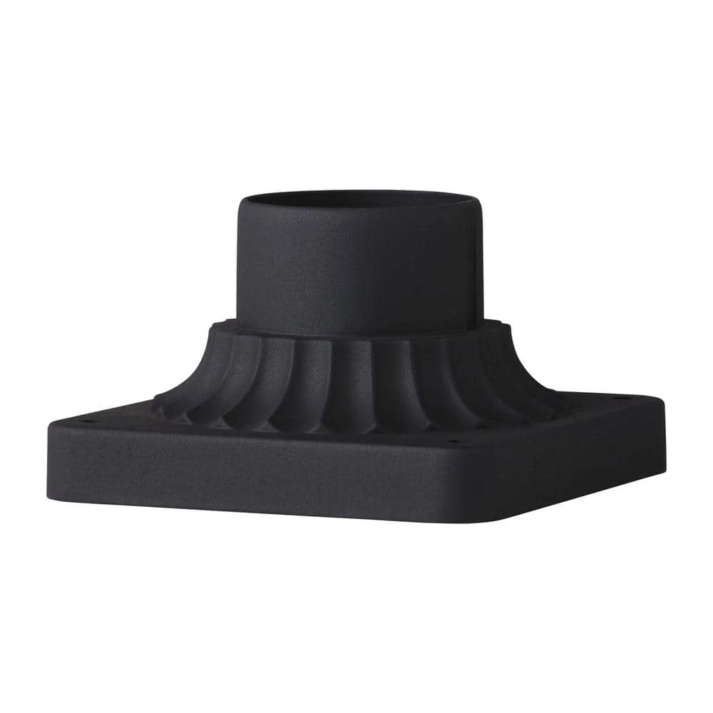 3 in. Textured Black Outdoor Die-Cast Aluminum Pier Mount Base by Feiss
