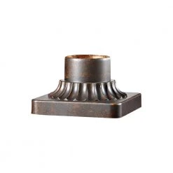 3 in. Walnut Outdoor Die-Cast Aluminum Pier Mount Base by Feiss