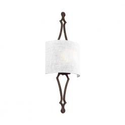 Tilling 1-Light Weathered Iron Wall Sconce by Feiss